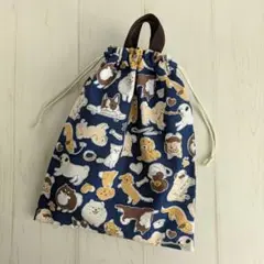 持ち手の短い巾着袋　2026-2