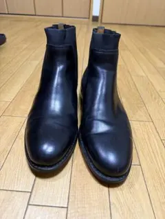 黒 サイドゴアブーツ 低ヒール