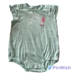 値下げ ミキハウス ホットビスケッツ 70 ロンパース 女の子 夏生まれ