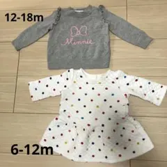 babygap ミニー　ニット　& 水玉キルトワンピース