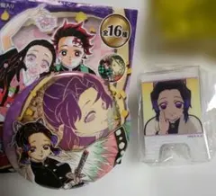 鬼滅の刃　胡蝶しのぶ　全集中展７.５㌢缶バッジと柱展アクリルスタンドクリップ