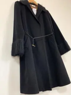 ウール混合 ブラック コート