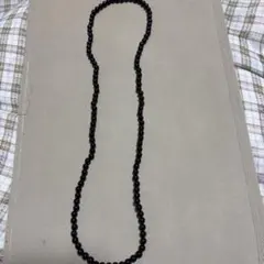 最終値下げ天然石オニキスロングネックレス　約60cm 新品