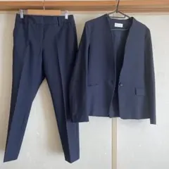 最終値下げPLST ネイビー Sサイズノーカラー ジャケット パンツ セット