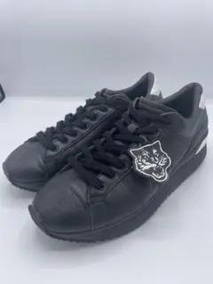 オニツカタイガー　LAWNSHIP PF 厚底　ブラック　黒　レザー　シボ革