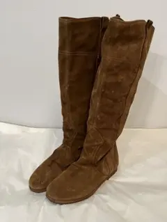 ファビオルスコーニ　スエード　ブラウン　ロングブーツ