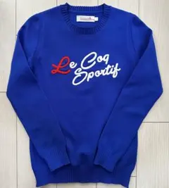 ルコックスポルティフ ゴルフ ニット Mサイズ 美品 青 レディース