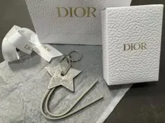 【新品未使用】ショッパー付き Dior レザー チャーム キーホルダー