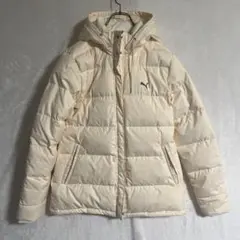 Puma プーマ ダウンジャケット フード付き クリーム