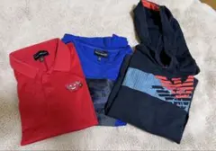ARMANI JUNIOR アルマーニ ジュニア シャツ、パーカー3点セット