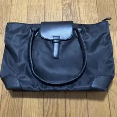 トートバッグ レディース 大容量 ファスナー付き ユニセックス 2WAY 黒