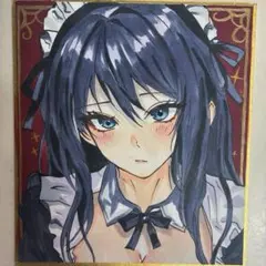 一点物 手描き】原画 いちご×メイド A5サイズイラスト - メルカリ