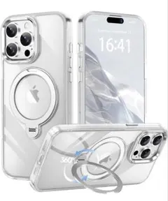 iPhone 14Pro用ケース Magsafe対応　多機能360°回転スタンド