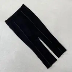 センタープレスストレッチ スリムパンツ ブラック 36