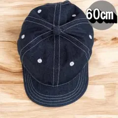 【値下げ中】　新品　キャップ　帽子　ダークブルー　カジュアル　大きめ　ソフト　①