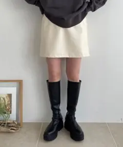 LOWRYS FARM アソートミニスカート【アイボリー】