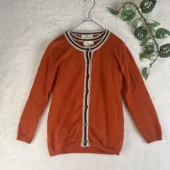 クミキョク 組曲 ウール100% ニットアンサンブル オレンジ Sサイズ