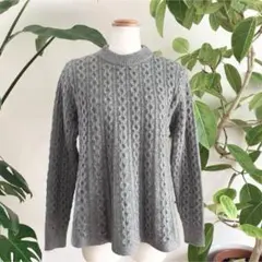 エストネーション　ケーブルフレアニット