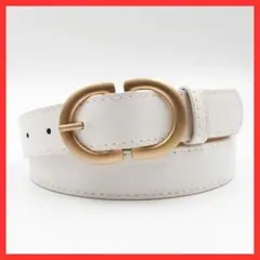 ⭐︎ベルト　シンプル　ゴールド　レディース　小物　ホワイト　白
