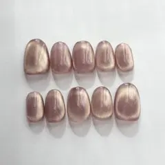 No.1 マグネットネイルチップ　ブラウンピンク