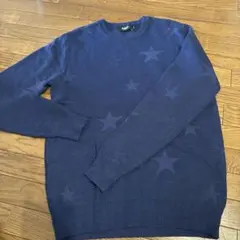AZUL by moussy ネイビー 星柄 ニット セーター S