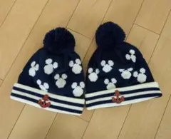 ミッキー柄のニット帽 2つセット