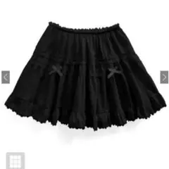 GRL インパン裏地付きレースリボンフリルミニスカート [at2303]