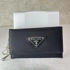 PRADA ブラック ナイロン キーケース　6連