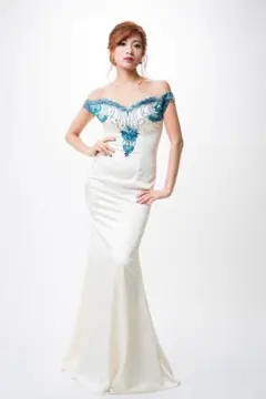 高級ロングドレス　Luxe Style　オフショルダー　新品未使用