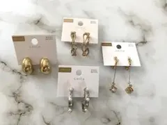 3COINS CHICA イヤリング 4ペアセット　まとめ売り