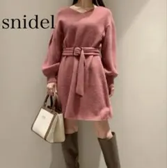 SNIDEL ラクーンミニニットワンピース