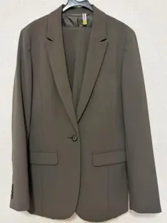 【美品/現行品】1釦シングルパンツスーツ/ブラウン/Mのサムネイル