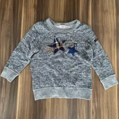 DOUBLE.B トレーナー 星刺繍 グレー 100cm