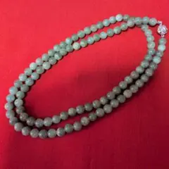 翡翠　ロングネックレス　SILVER