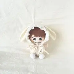 ちびぬい　はぴぬい　服　ボンネットセット　淡色　生成り【なにわ男子　関ジュ】