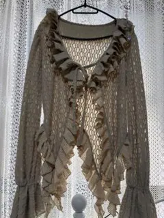 フリル付き カーディガン グランジ フェアリーグランジ y2k 森ガール