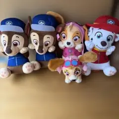 パウ・パトロール ぬいぐるみ マスコット 5点セットのサムネイル