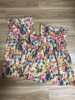 花柄　ワンピース　セット売り　姉妹