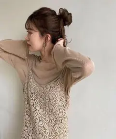 amiur arrange lace cami ops レースキャミワンピースのサムネイル
