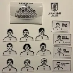 【完売品】サッカー日本代表 SAMURAI BLUE ステッカーセット　スリコのサムネイル