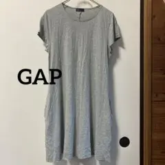 GAP半袖 ロングワンピース グレー M