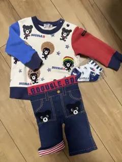 【おまけ付き】DOUBLE.B クマ刺繍 トップス＆パンツセット