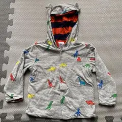 baby gap カラフル　恐竜柄　パーカー くま耳付き　ボーダー