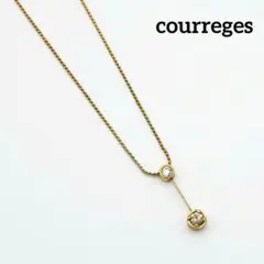 美品 courreges クレージュ ネックレス ラインストーン ゴールド.のサムネイル