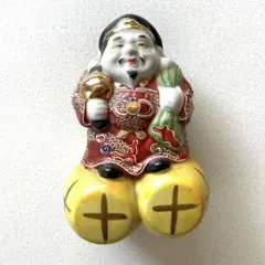 古九谷焼　大黒天置物 九谷焼 3号大黒 盛 高さ9センチ【開運/五穀豊穣/大黒天/特価/金