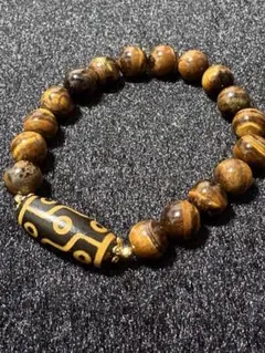 セール❣️ ✨️九眼天珠・タイガーアイ✨️デザインブレスレット✨️