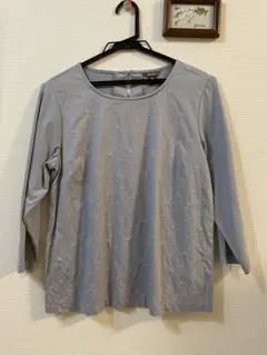 ✳︎エディーバウアー✳︎レディース✳︎カットソー✳︎7分袖✳︎S✳︎ブルーグレー✳︎