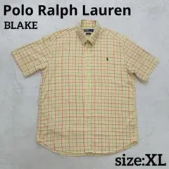 Polo Ralph Lauren 半袖 BLAKE チェック XL 刺繍ロゴ