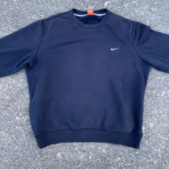 NIKE スウェット ネイビー 刺繍ロゴ茄子紺00s