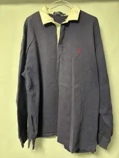 ラルフローレンRalph Lauren XL 長袖ポロシャツ ネイビー